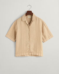 Camisa de linho com manga curta Boxy Teen Girls