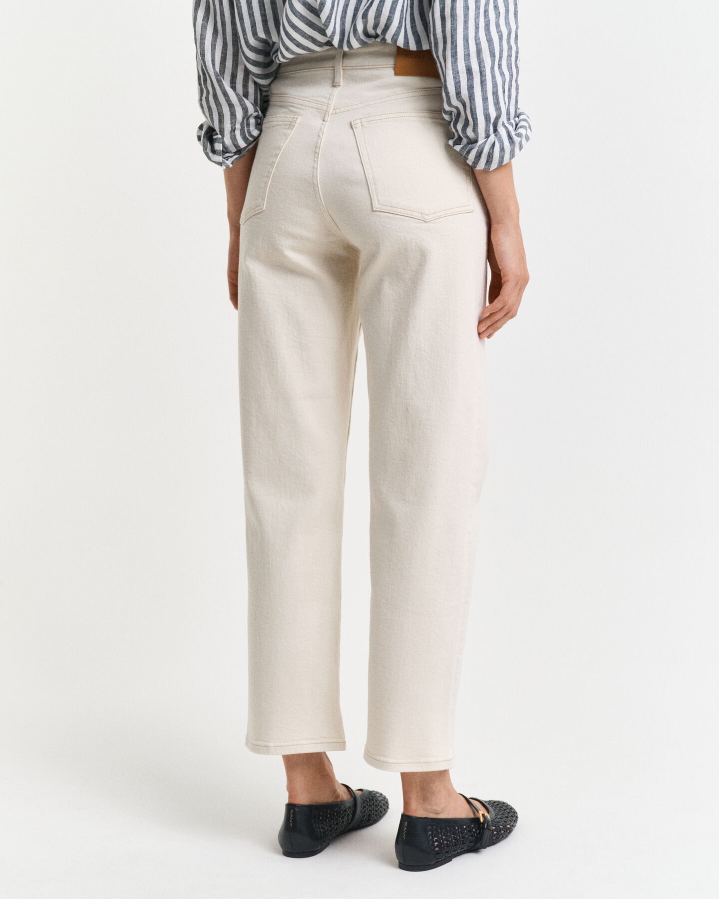 Calças de ganga em cru perna Straight