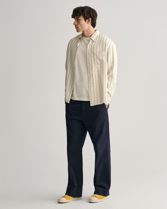 Camisa Slub Striped relaxed fit