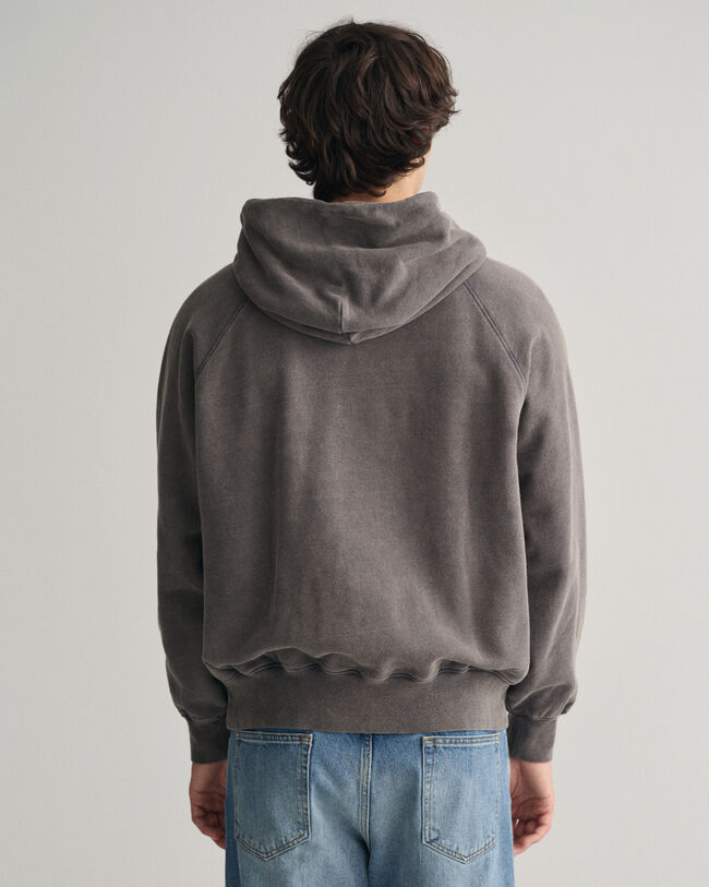 Sweatshirt com capuz e lavagem vintage