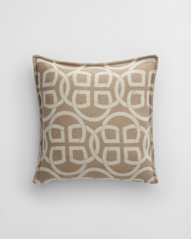 Capa de almofada em lã Monogram