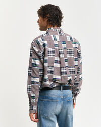 Camisa com patchwork Remake relaxed fit