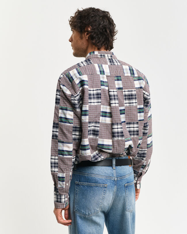 Camisa com patchwork Remake relaxed fit