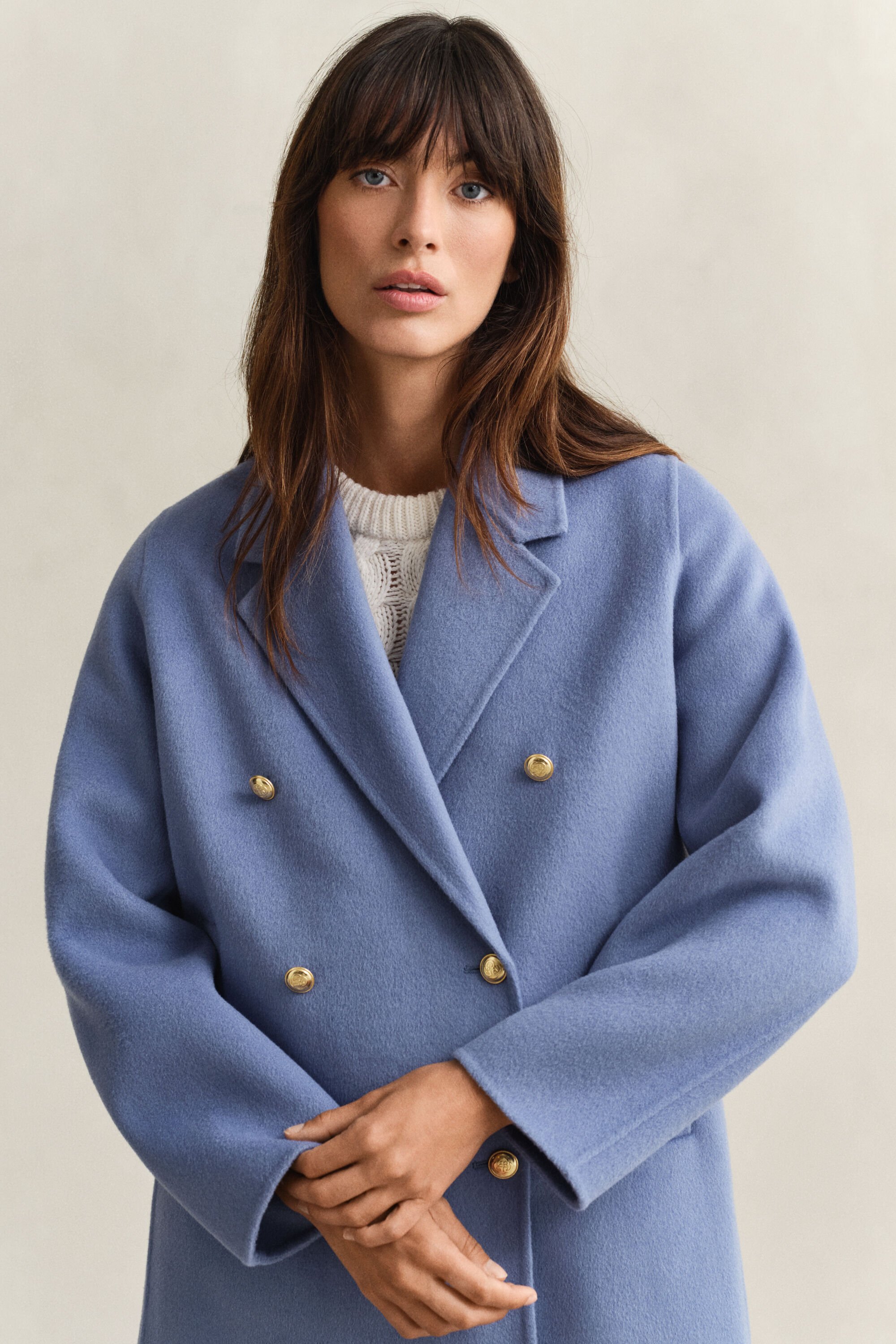 Casaco de marinheiro com detalhes cosidos à mão