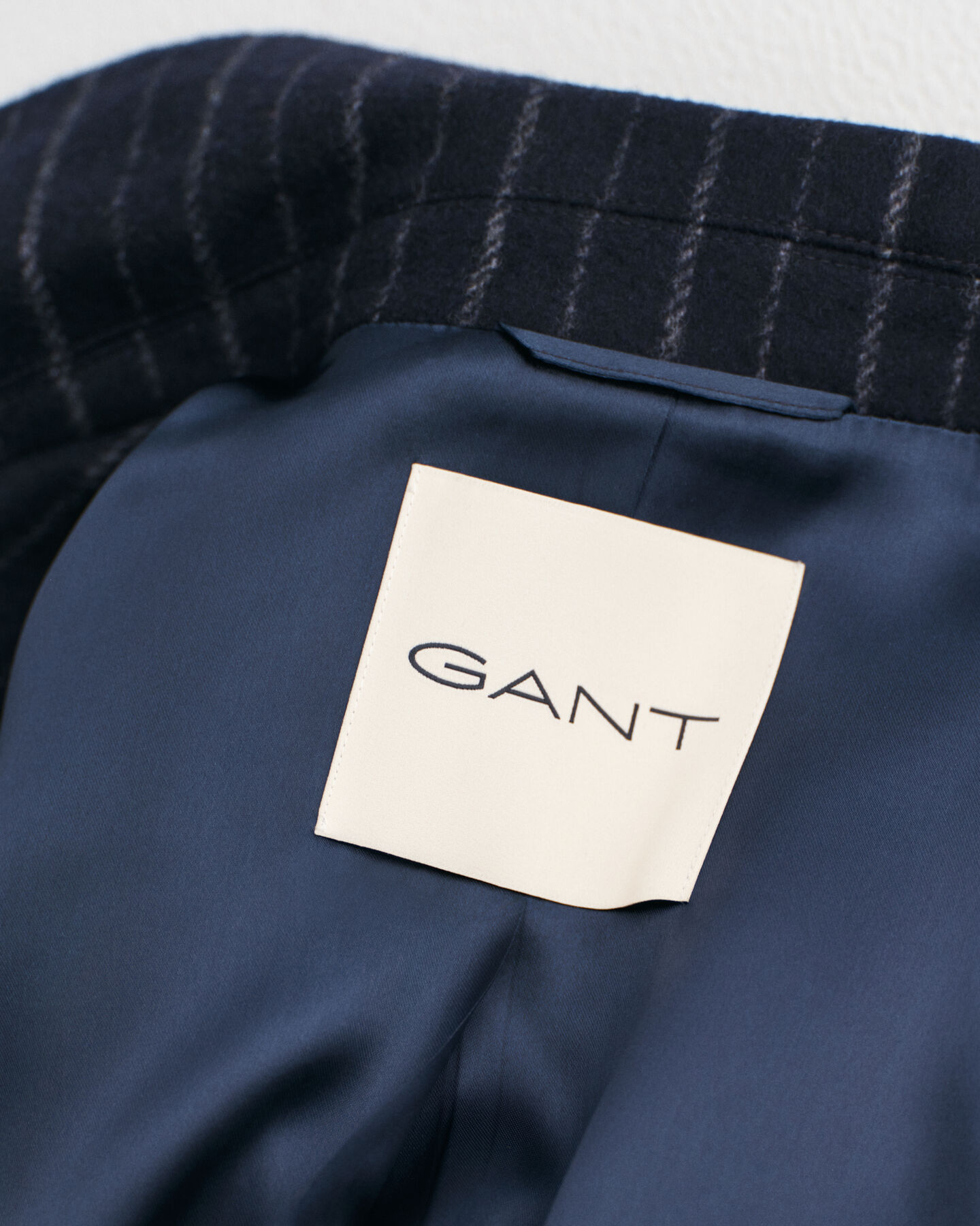 Sobretudo em lã Pinstripe