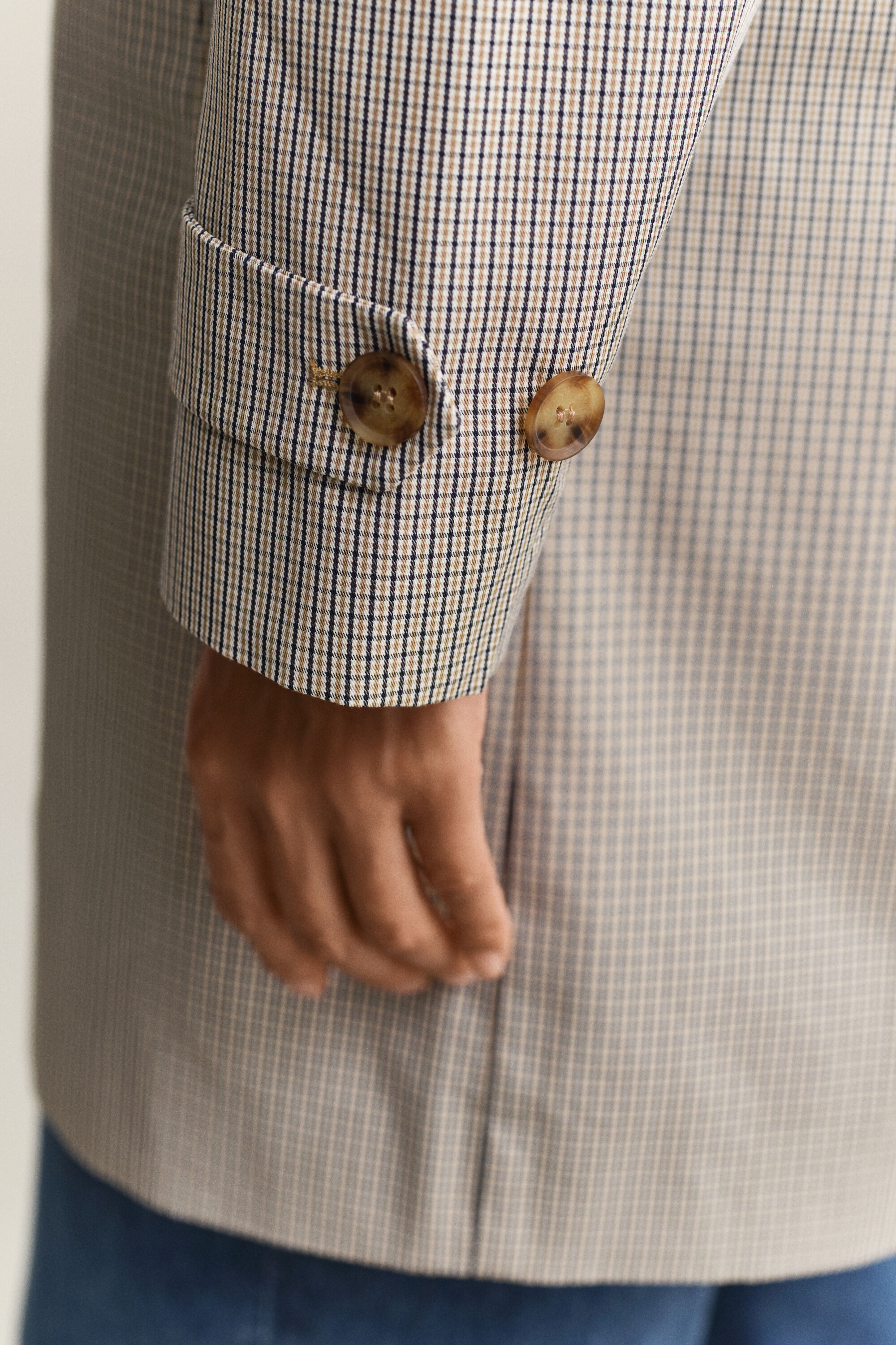 Gabardina com padrão de xadrez