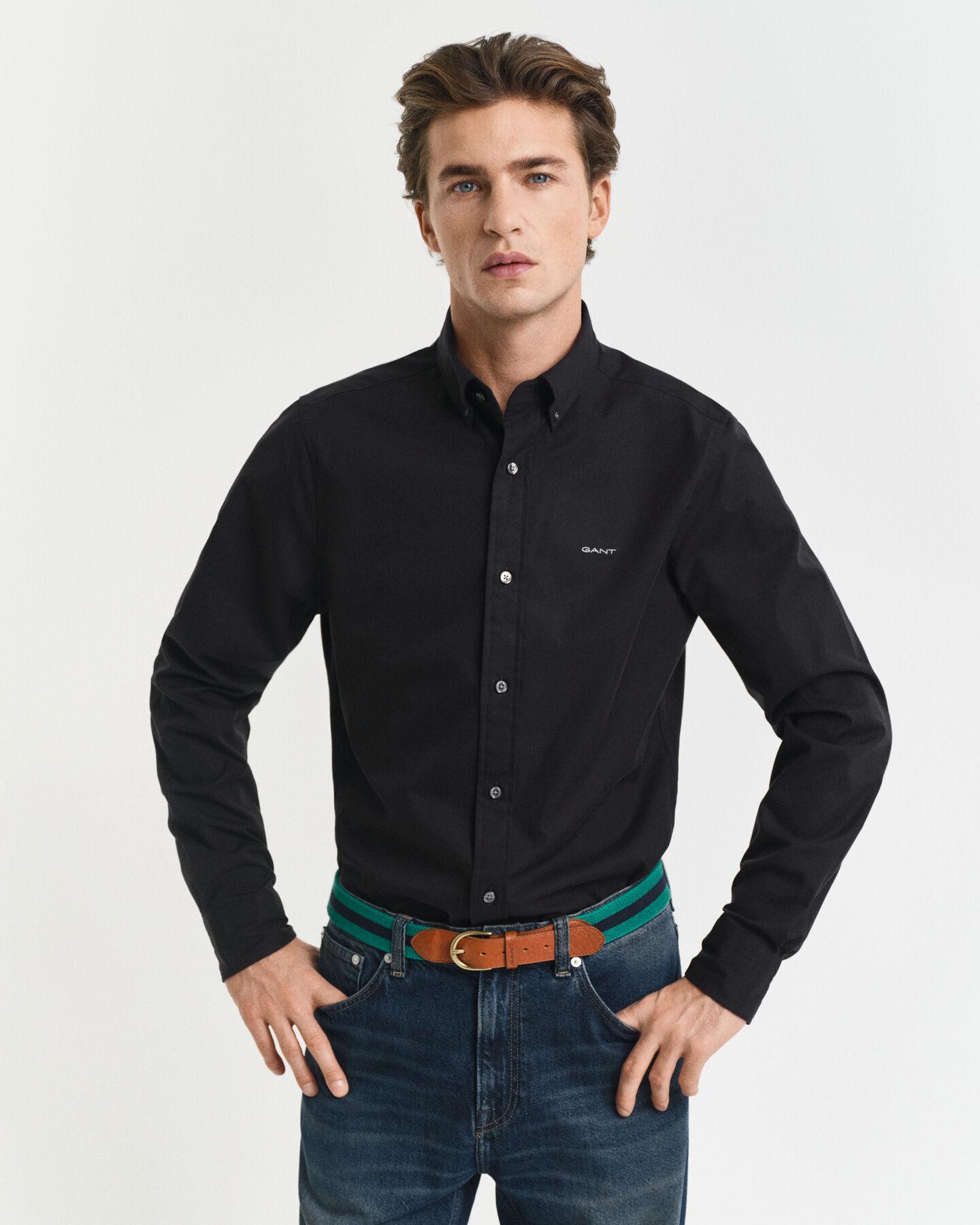 Camisa Oxford pinpoint slim fit