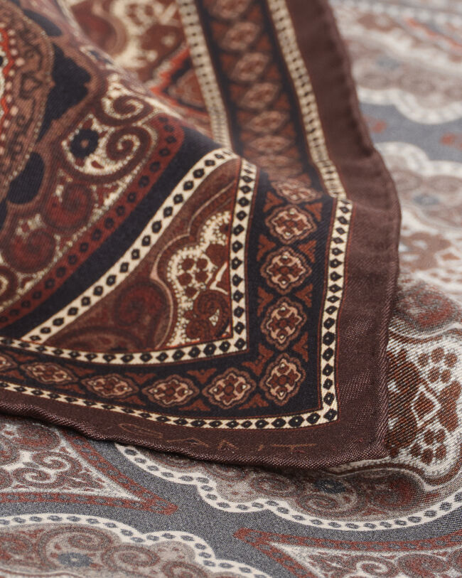 Lenço de bolso com padrão paisley