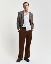 Camisa em popelina às riscas regular fit