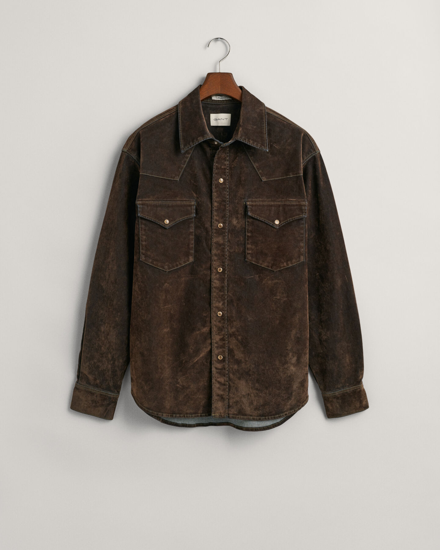 Camisa Rodeo em veludo Flocked oversized