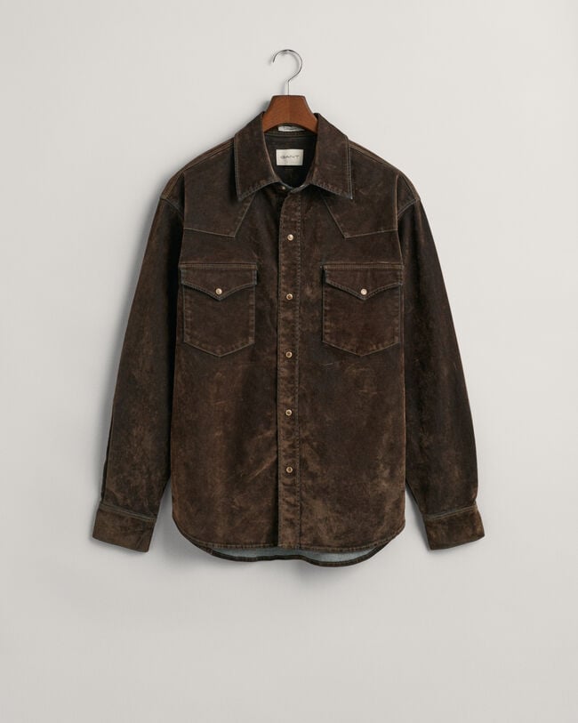 Camisa Rodeo em veludo Flocked oversized