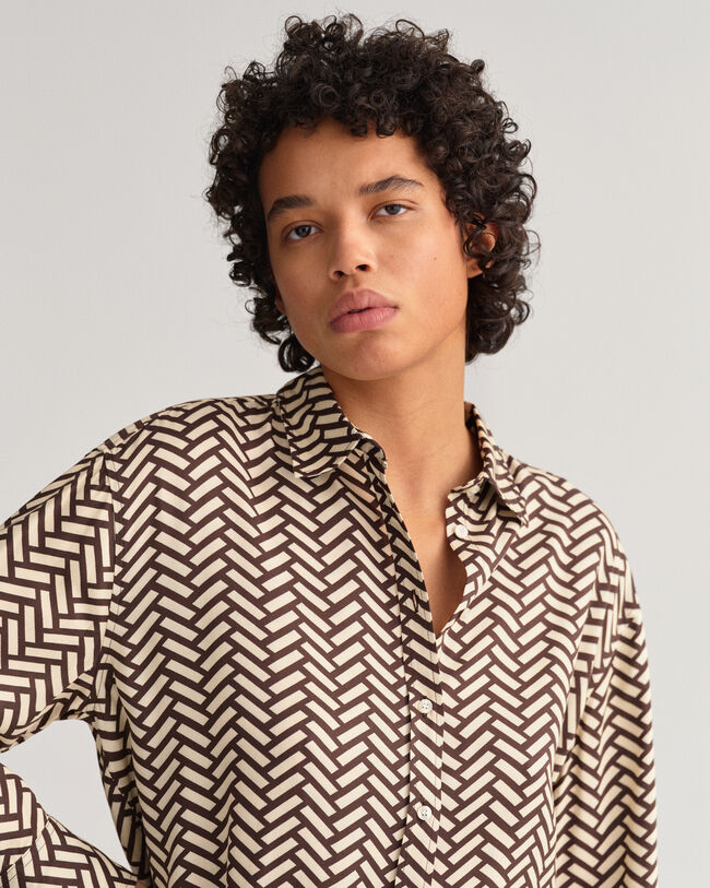 Camisa Geometric relaxed fit