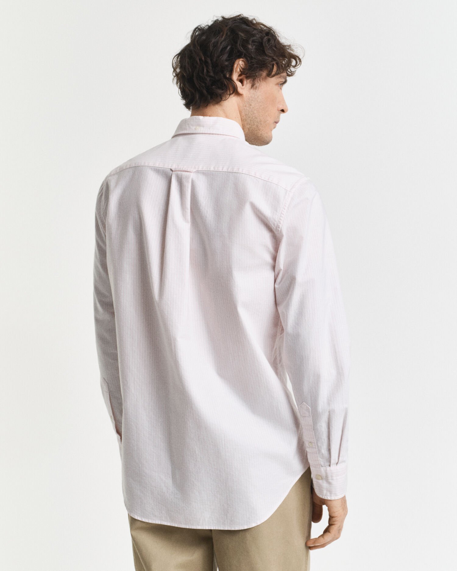 Camisa Oxford às riscas finas Classic