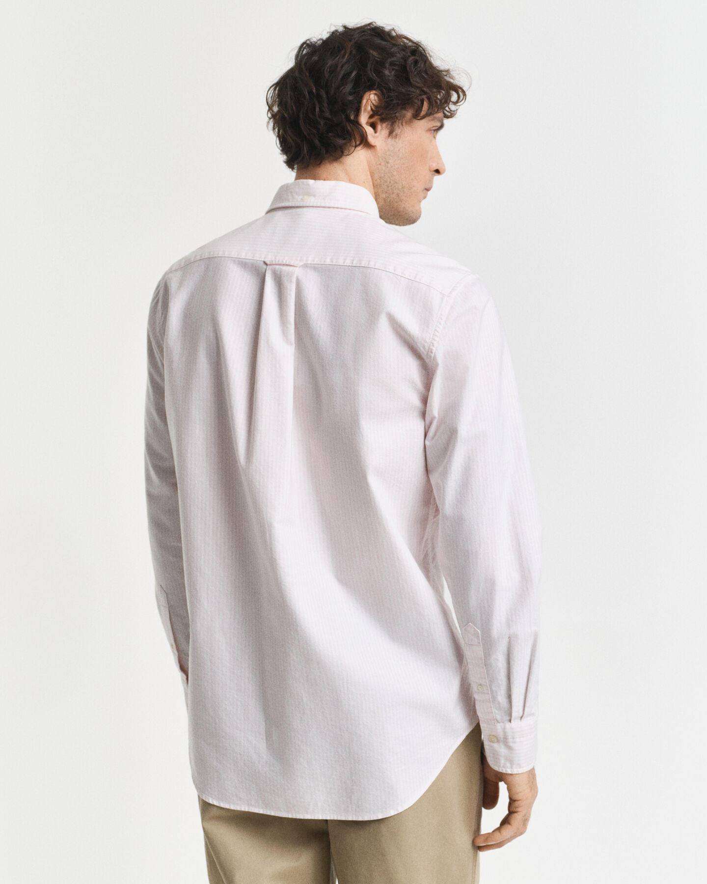 Camisa Oxford clássica com riscas finas regular fit