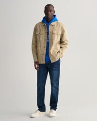 Sobrecamisa em sarja tingida