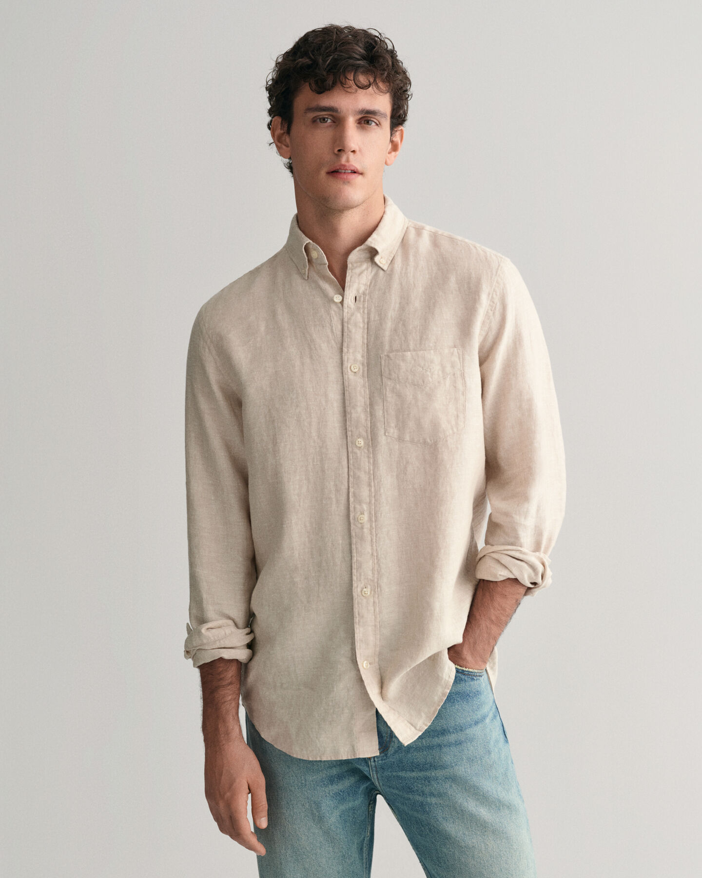 Camisa de linho regular fit