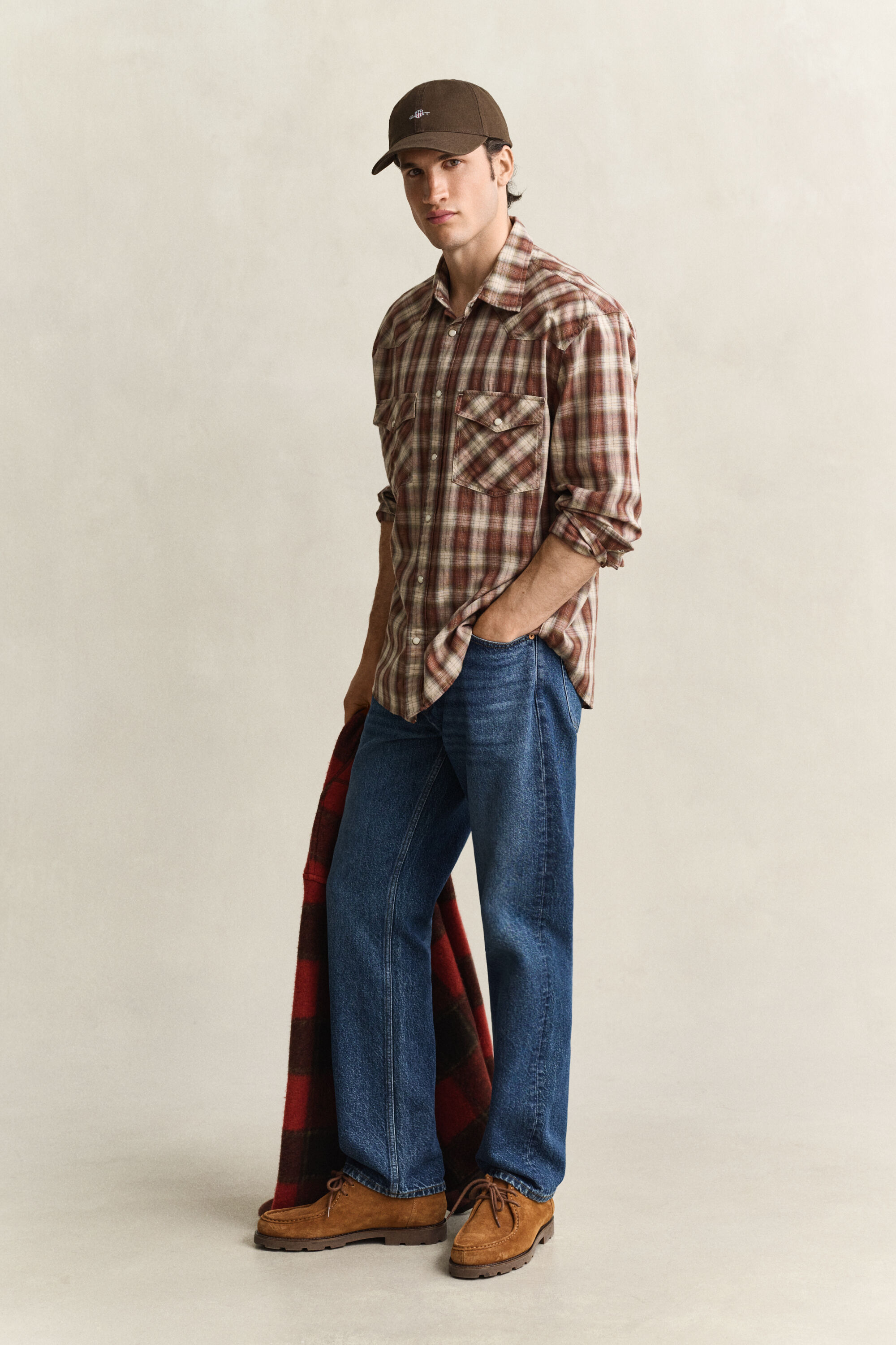 Camisa Rodeo com padrão de xadrez