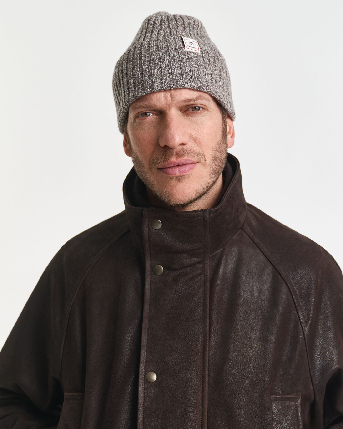 Gorro em mistura de lã Mouliné