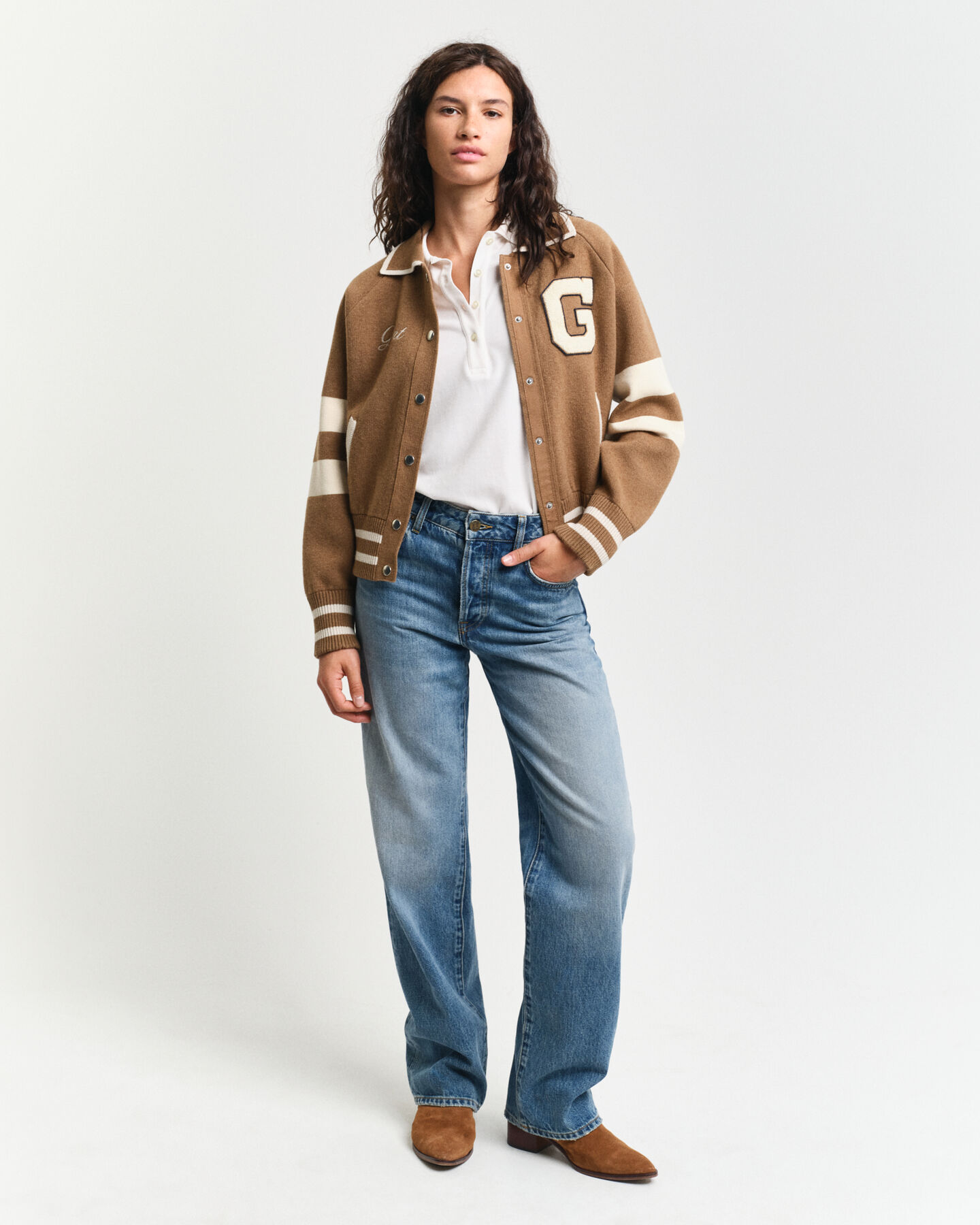 Camisola de malha canelada GANT Varsity