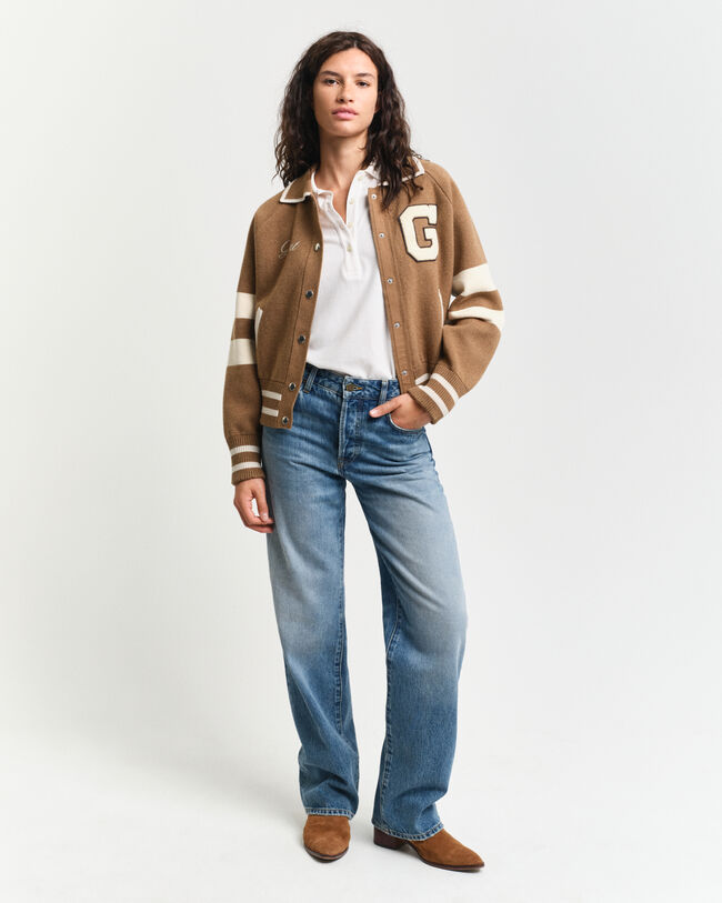 Camisola de malha canelada GANT Varsity