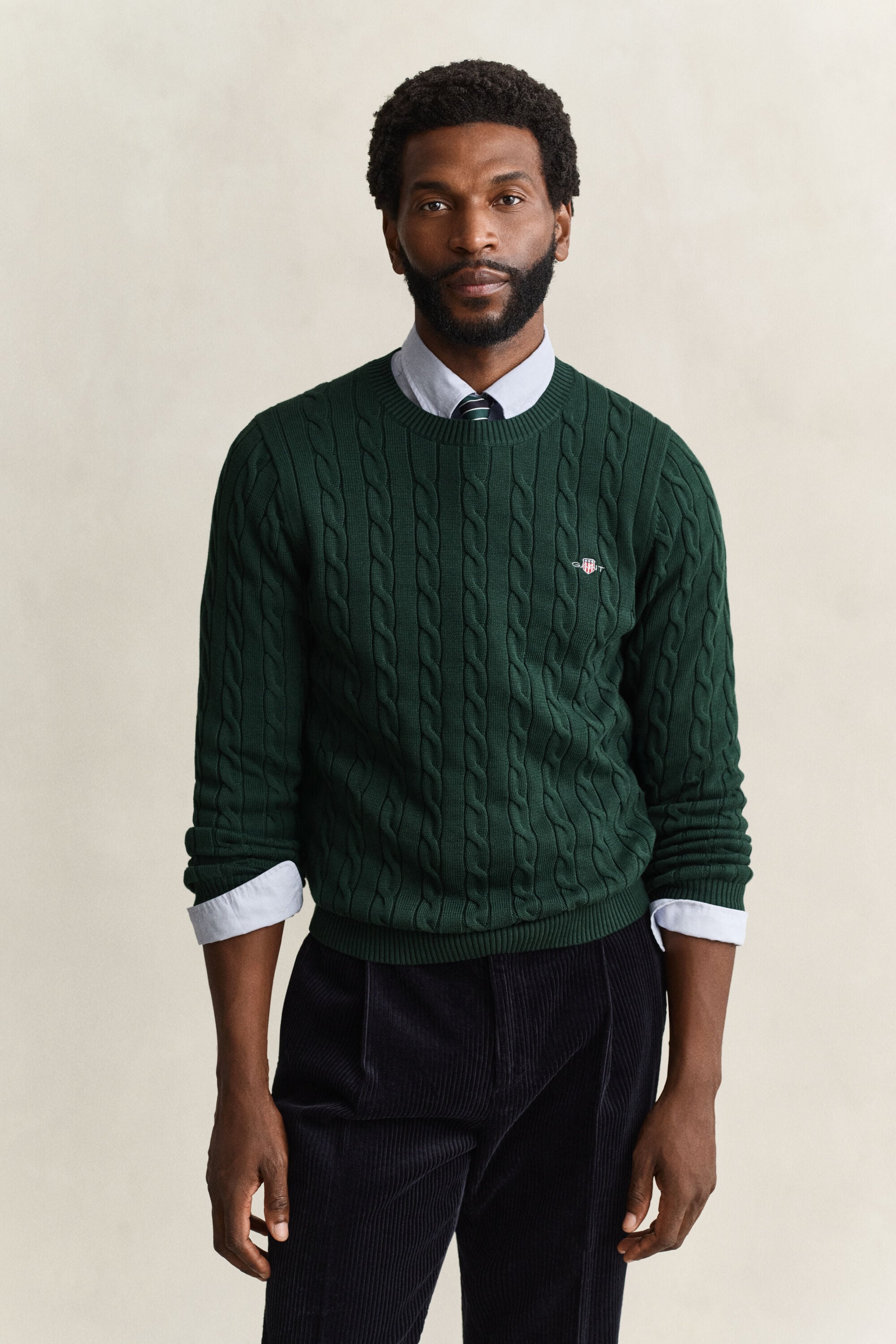 Camisola em malha entrançada Classic