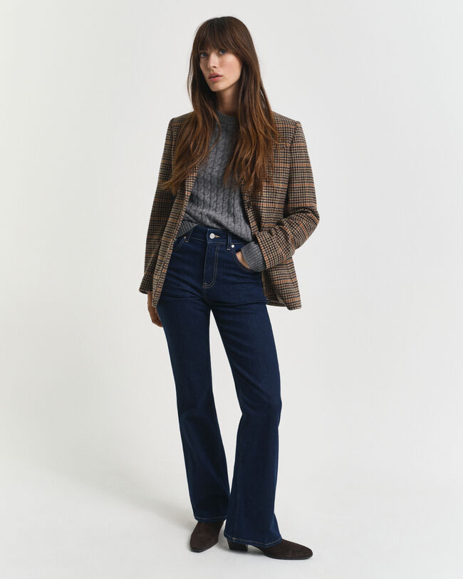 Calças de ganga evasê slim fit