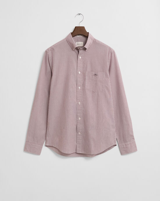 Camisa em popelina &agrave;s riscas finas Classic regular fit