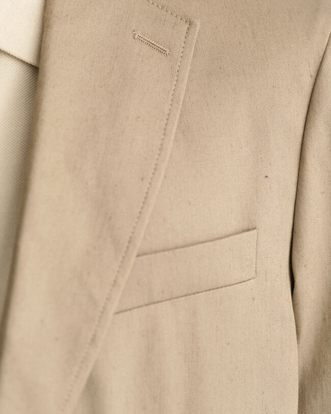 Blazer de fato em linho e algodão