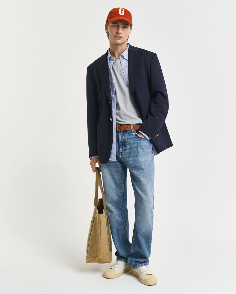 T-shirt com decote em V Shield slim fit