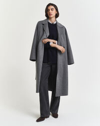 Camisola de malha em mistura de caxemira e lã suave com decote redondo