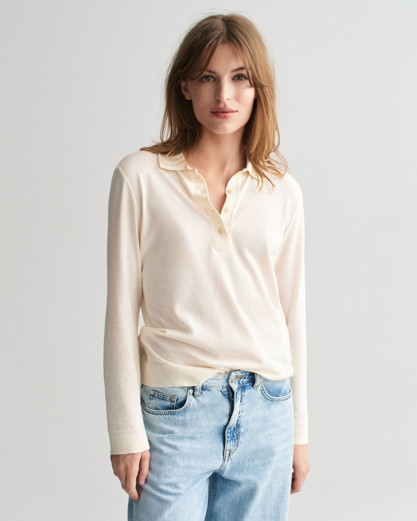 Polo de mangas compridas sem costuras