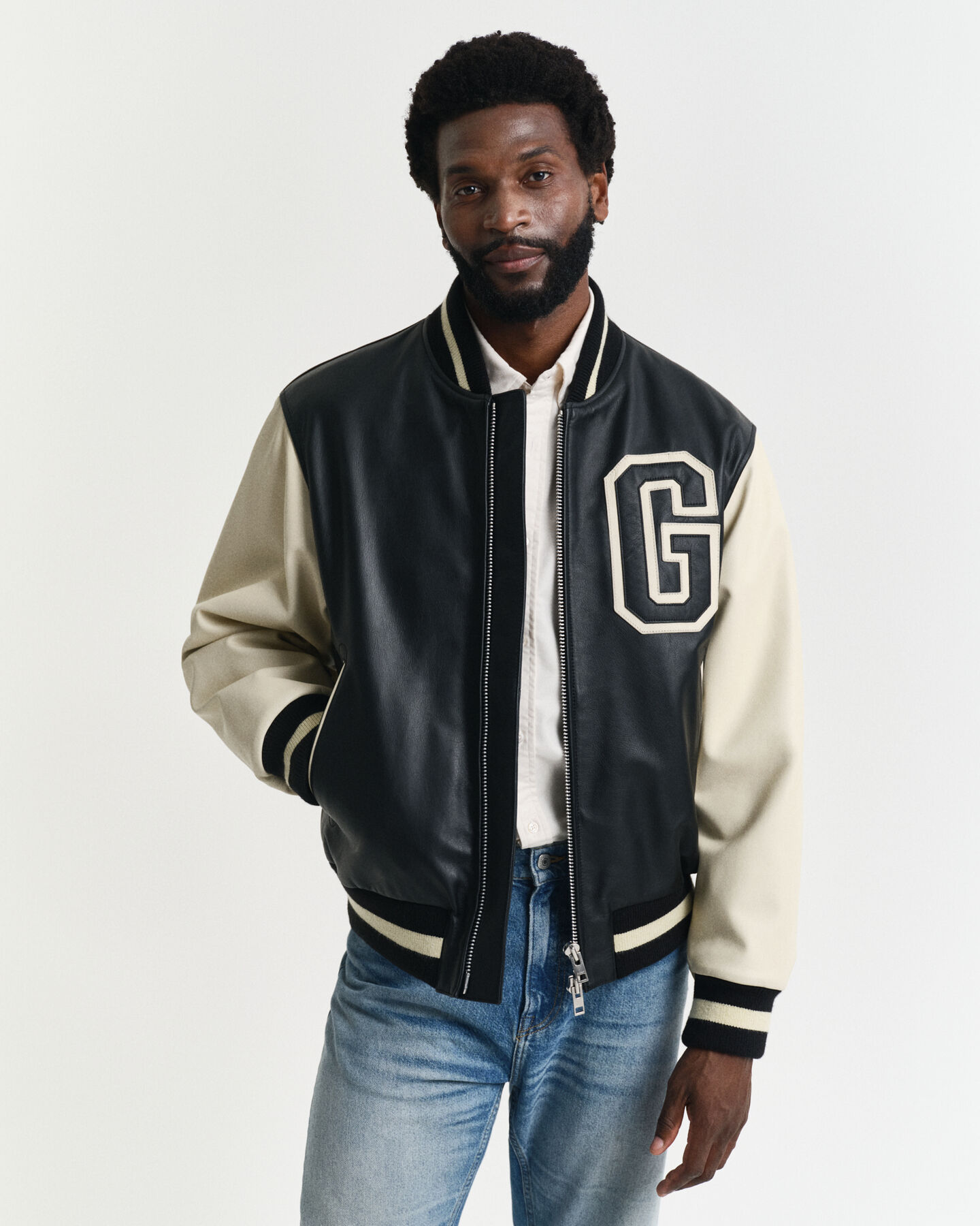 GANT Varsity Jacket em pele