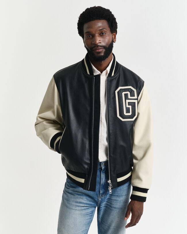 GANT Varsity Jacket em pele