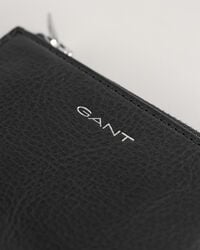 Bolsa em pele com fecho de correr