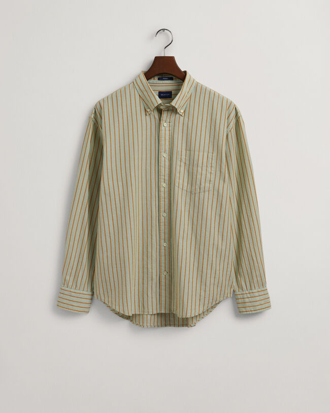 Camisa &agrave;s riscas fil-&agrave;-fil relaxed fit