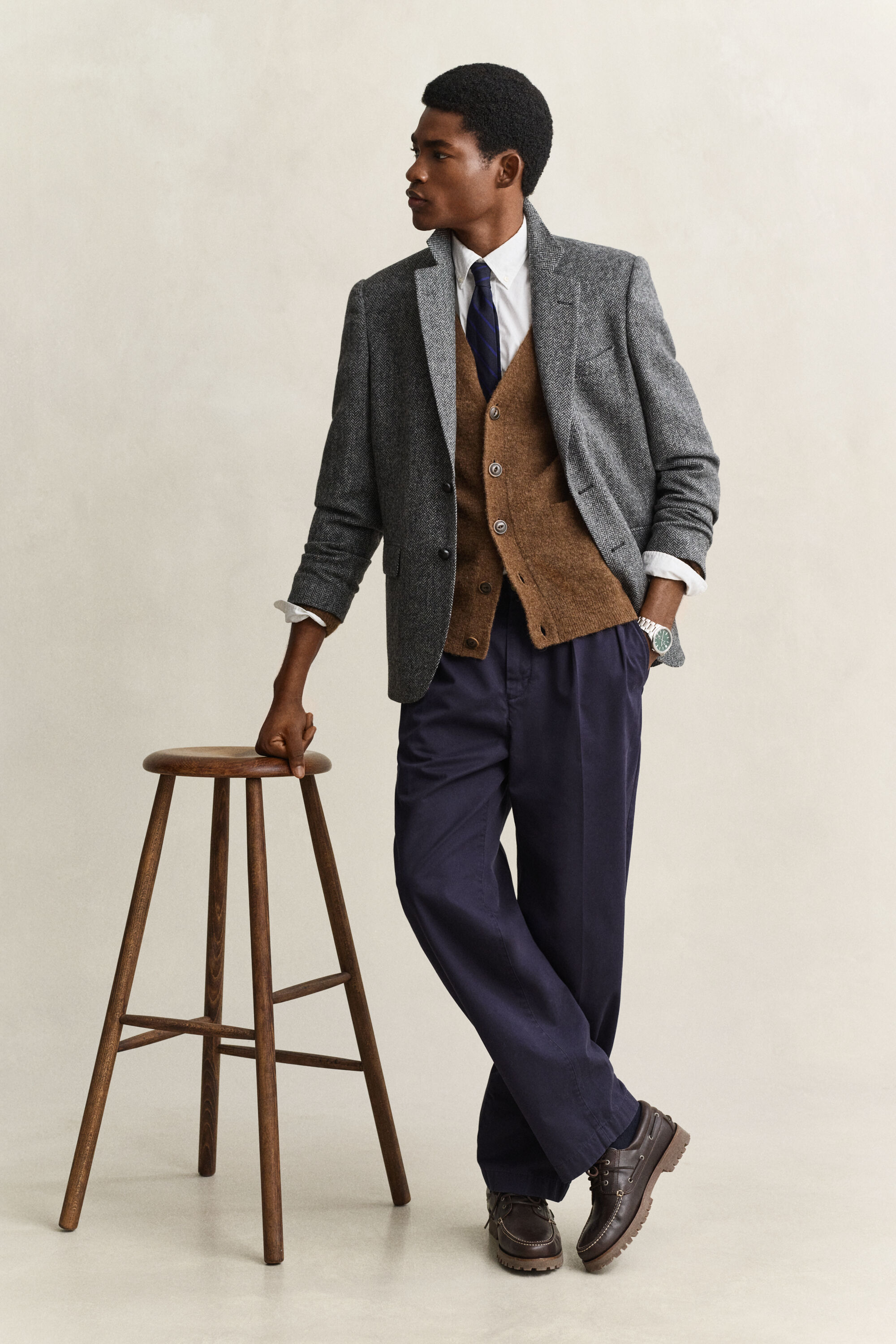 Blazer em tweed Gant x Yale