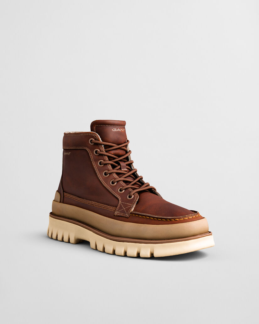 Botas de cano médio em pele Nebrada