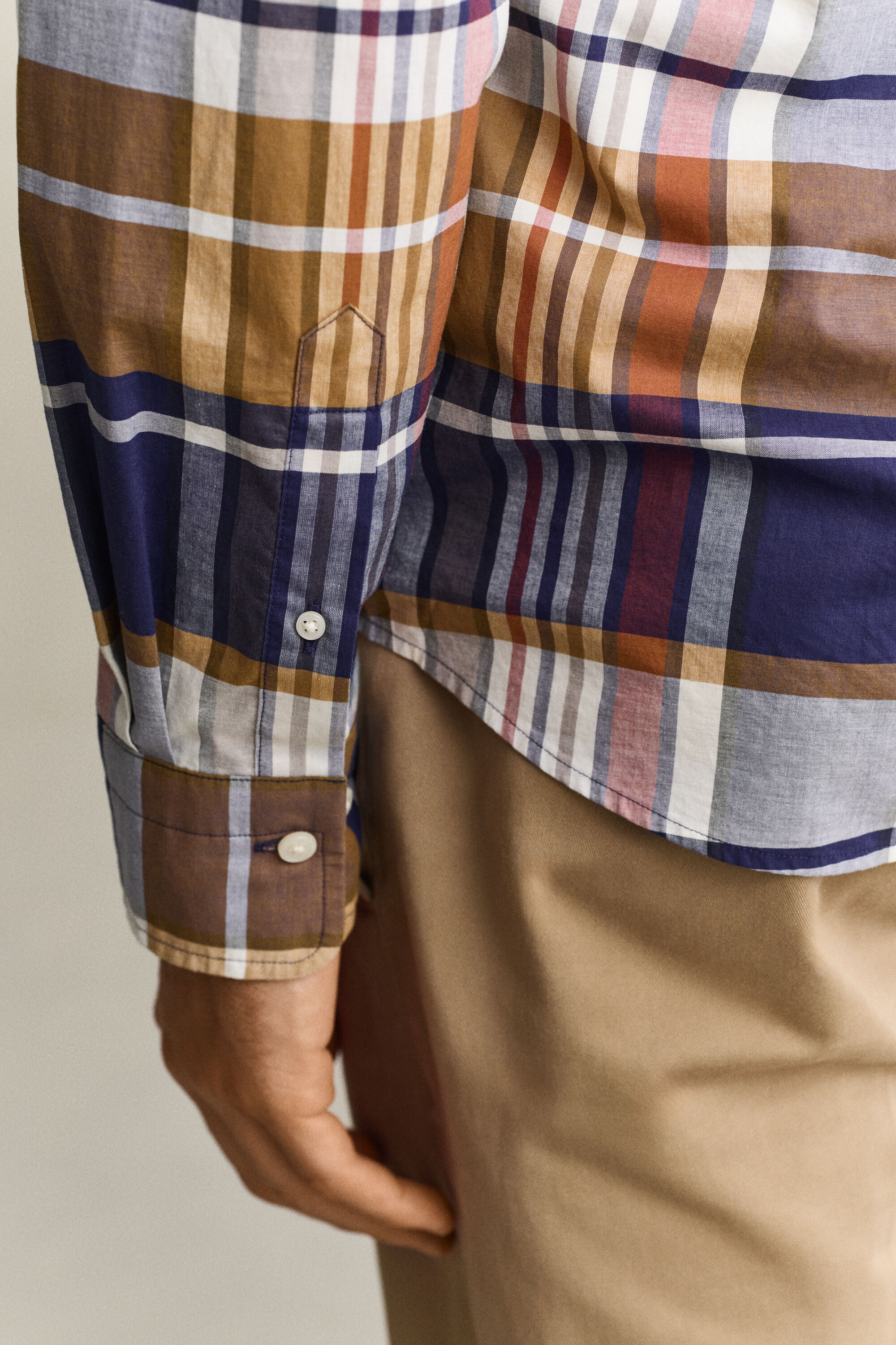 Camisa de popelina com padrão de xadrez Gant x Yale