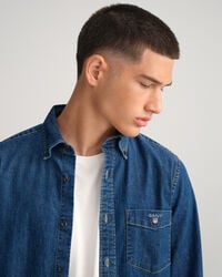 Camisa de ganga slim fit