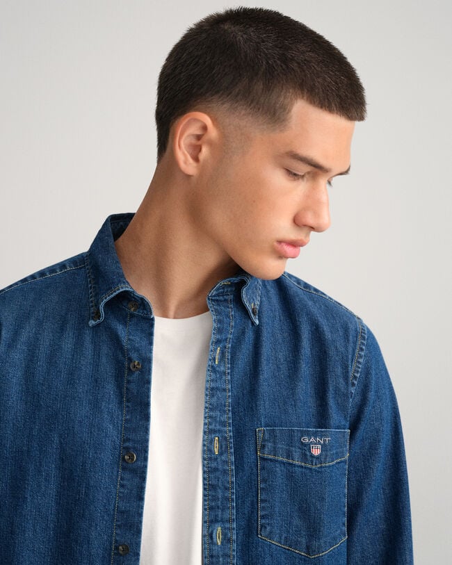 Camisa de ganga slim fit