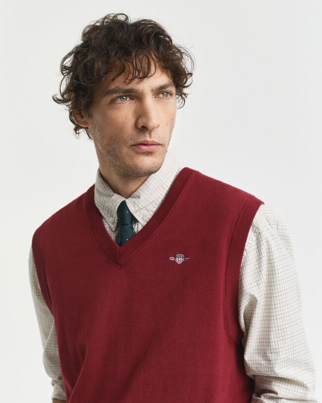 Pulover sem mangas em algodão clássico