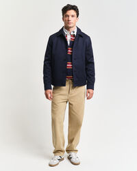 Calças em lona relaxed fit