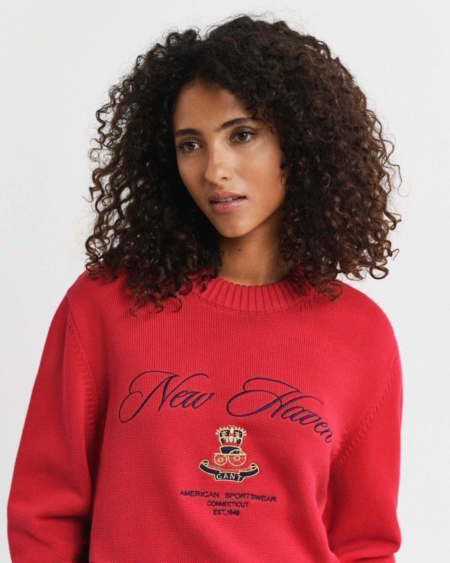 Camisola de malha com decote redondo Graphic