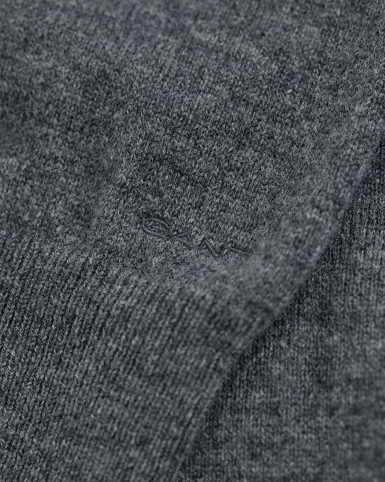 Camisola de malha com decote redondo em lã extrafina