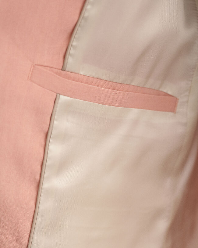 Blazer em linho com elastano regular fit