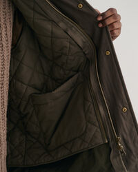 Blusão em algodão com acabamento encerado