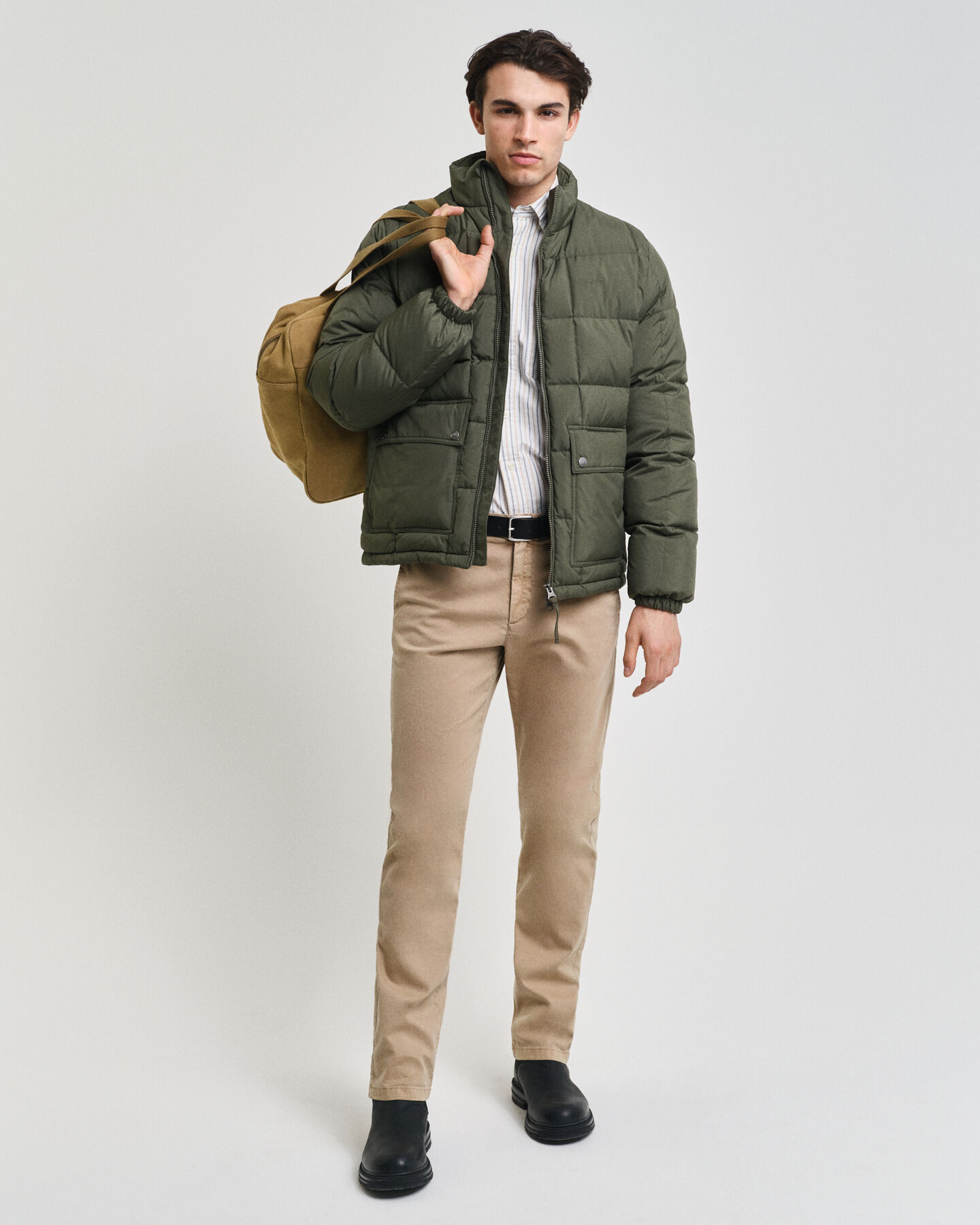 Calças chino Dobby Structured slim fit