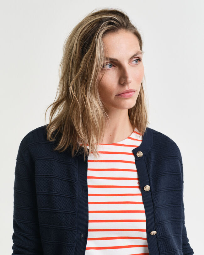 Casaco de malha em algod&atilde;o Texture