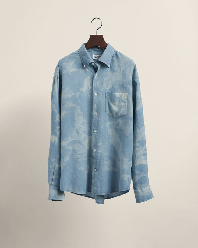 Camisa tye-dye em l&atilde; e algod&atilde;o Wrangler x GANT relaxed fit