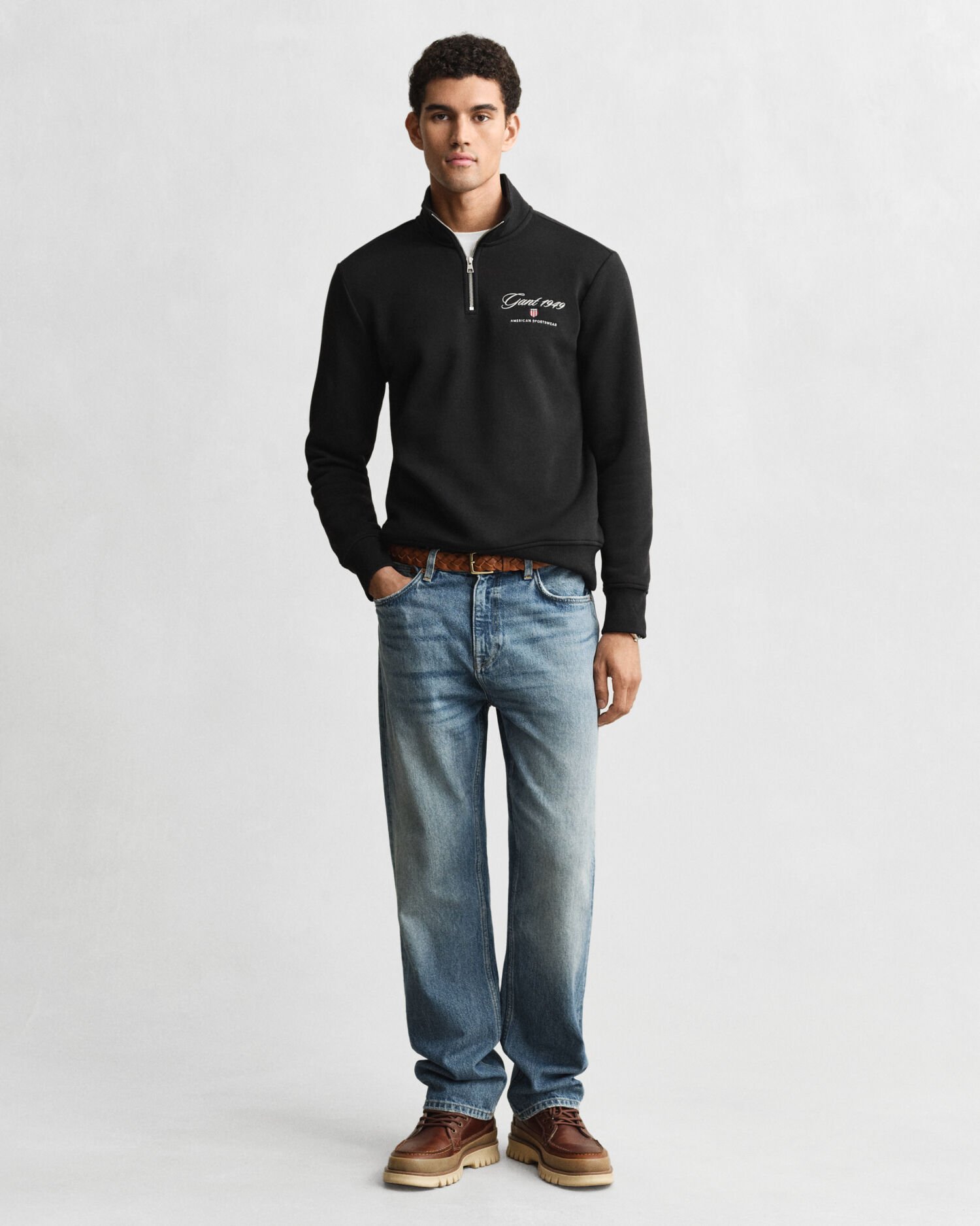 Sweatshirt com meio fecho Graphic